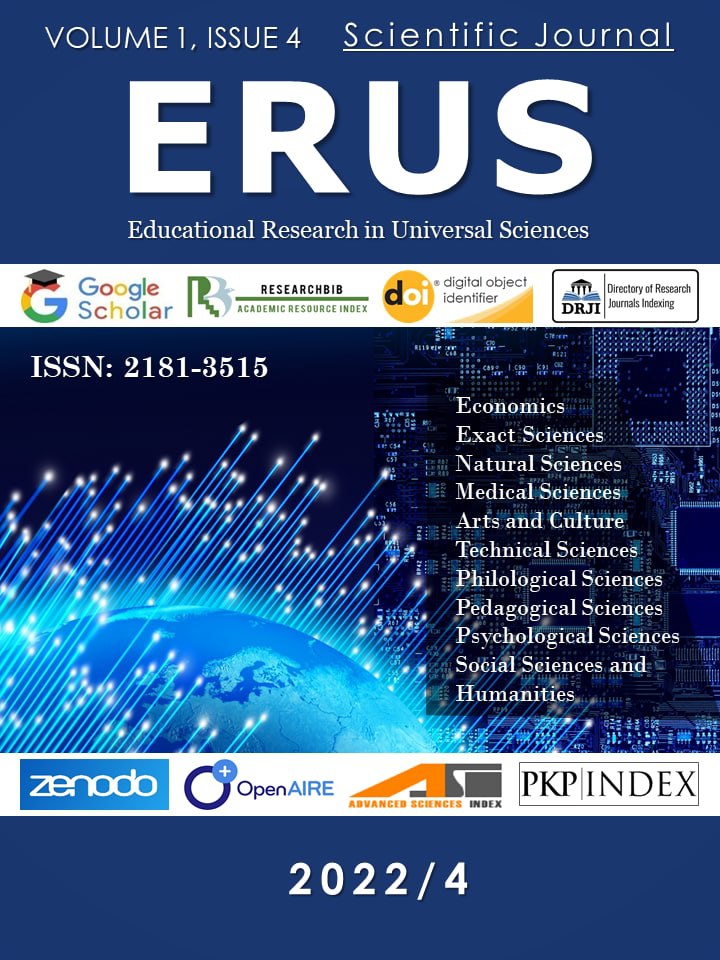 					View Vol. 1 No. 4 (2022): Educational Research in Universal Sciences (ERUS)
				