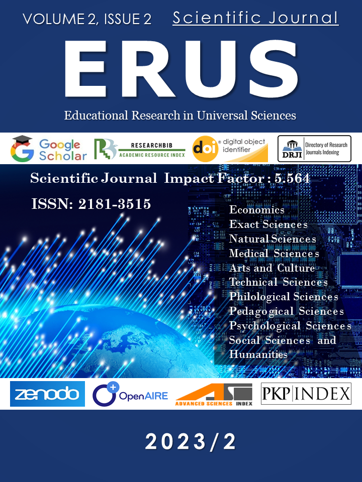 					View Vol. 2 No. 2 (2023): Educational Research in Universal Sciences (ERUS)
				